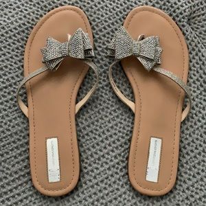 Sparkle flip flops